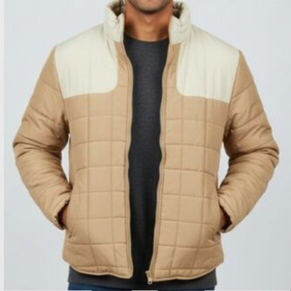 Nomad Other - Nomad Jacket Men XL Brown Tan Josiah Quilted Puffer Full Zip Outdoor Winter Cozy